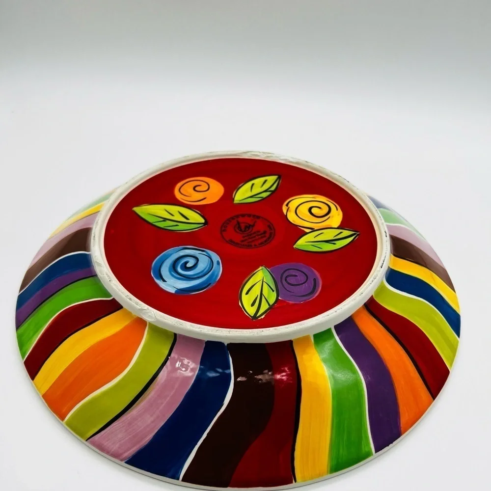 HAUSENWARE DESIGNED BY MARY ROSE YOUNG BRIGHT COLORFUL 13” BOWL